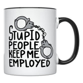 Taza YouNique Designs oficial correccional con manija negra, ideal para café diario.
