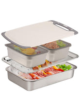 Conjunto YQDHYLYH: tabla de corte estable para carnes y vegetales en la parrilla