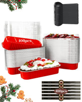 YQER mini moldes para bizcocho rojo con tapas, para hornear y transportar fácilmente.