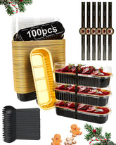 Moldes mini de aluminio YQER con tapas para hornear y servir.