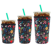 YR reusable neoprene sleeve for 16-18oz cups keeps drinks cold and hands dry.
