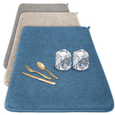 Ysanciuu almohadilla beige para secado de platos, absorbe agua y protege encimeras.