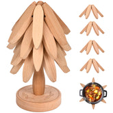 Conjunto de 5 descansos para ollas en forma de arbol de Yuejihuisimple protege superficies