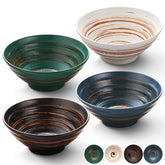 Conjunto de tazones YUN TAO para ramen, listo para servir platos amplios y elegantes.