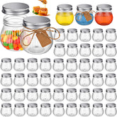 Jarras mini Yungyan 4oz con tapa de aluminio plata para especias y condimentos.