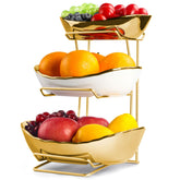 YUNLINLI porta-frutas tres niveles en encimera para exhibir frutas frescas