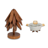 Yuoyar posavasos en forma de árbol de madera Sapeli para bebidas