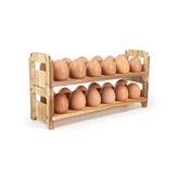 Soporte Yuoyar para 24 huevos en madera, exhibe y organiza huevos.