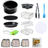 YuxingK: accesorios-airfryer-12-piezas, cocción rápida y limpieza sencilla.