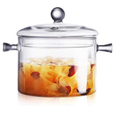 olla de cristal yvsay 1600 ml con tapa para cocción clara