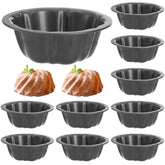 ZENFUN moldes mini flan 4 pulgadas con flor para porciones perfectas.