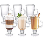 ZENFUN set de 6 tazas irlandesas de vidrio 8oz, perfectas para café