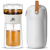 ZENS tetera moderno con infusor de vidrio para preparar té suelto con claridad