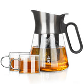 Tetera ZENS con infusor y dos tazas para una experiencia de té elegante.