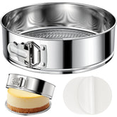 ZeroPone pan springform de 9 pulgadas en acero inoxidable para tarta de queso, desmolde sencillo