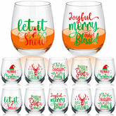 Copa Zhehao sin tallo con Santa, ideal para brindar en fiestas navideñas.