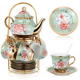 Zhehao tetera de porcelana con dorado para reuniones