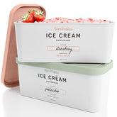 zicoto envases-helado con tapas y etiquetas para distinguir sabores.