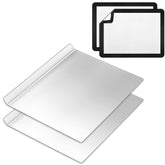Bandeja Ziliny grande y plana de aluminio para hornear galletas