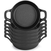 Sartén Ziliny mini de hierro forjado, juego de seis, perfecto para porciones pequeñas.