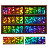 Ziliny molde chocolate holográfico diamante rectangular para regalos comestibles llamativos.