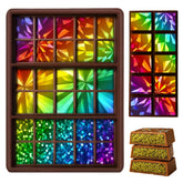 Molde de chocolate holográfico Ziliny para creaciones brillantes en casa.
