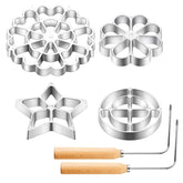 Ziliny molde rosette con mango de madera para manejo seguro al hornear buñuelos