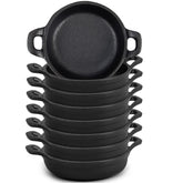 Sartenes mini Ziliny de hierro fundido, conjunto de ocho para porciones pequeñas.