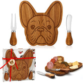 Ziliny tabla de charcutería con forma de bulldog francés, ideal para regalos.