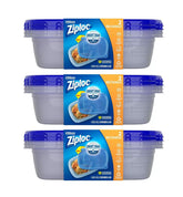 Conjunto Ziploc de contenedores rectangulares con Smart Snap para frescura