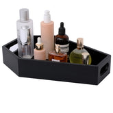 ZJPZYXDHZFC ataúd organizador de maquillaje negro, ideal para tocador.