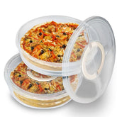 ZLMXXT Recipiente para pizza de 12 pulgadas con tapa y asa, ideal para porciones.