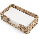 Porta-servilletas ZMZKKLL en mimbre trenzado para baño, organización elegante.