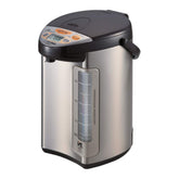 Zojirushi hervidor híbrido frente de cocina, listo para preparar té y bebidas calientes.