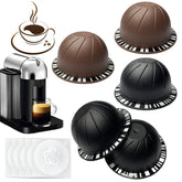 Cápsulas Zokrintz reutilizables Vertuo 230 ml para café personalizado.
