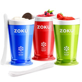 Copa granizado ZOKU original, set de tres, para granizados coloridos en casa.