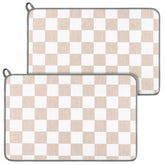 Zonon mat secado de platos con cuadros beige 16x24 para un toque vintage y práctico