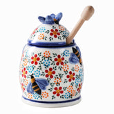 ZOOBEE jarrón miel 10oz con pala para miel y tapa, práctico para té.
