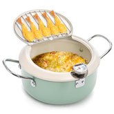 ZOOFOX Olla fritura profunda con termómetro para control de temperatura.