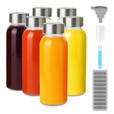 Botellas de vidrio Zukro 300 ml en pack de 6 para jugos caseros.