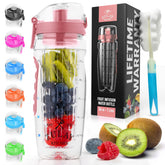 Zulay Kitchen 34oz botella infusora con tapa hermética para bebidas sin fugas.