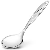Cucharón Zulay Kitchen con cabeza de acero inoxidable de 11,5 pulgadas para porciones abundantes.