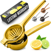 Zulay Kitchen Exprimidor de limones en acero inoxidable sin semillas para jugo claro