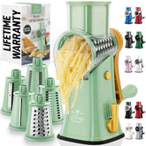 Rallador de queso giratorio Zulay Kitchen con mango ergonómico para uso cómodo y seguro.