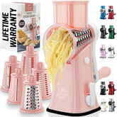 Rallador Zulay Kitchen rotativo con 5 hojas para rallado rápido y seguro.