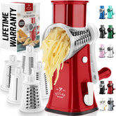 Zulay Kitchen rallador rotativo con tolva amplia para rallar queso y verduras.