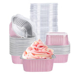 ZWYSLFCY moldes mini cuadrados 5oz con tapas, presentación limpia de postres.