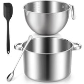 Zyghjort olla doble baño María 4000ml, calor uniforme para salsas y chocolate.