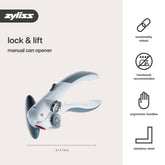 Zyliss Lock N' Lift corte liso y controlado en cada lata