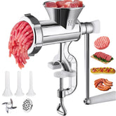 Zyradex molino de carne manual en mesa, estable para uso diario.